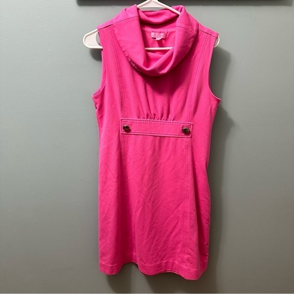 Lilly Pulitzer pink cowl neck sleeveless jerseys mini dress size small - Picture 2 of 12